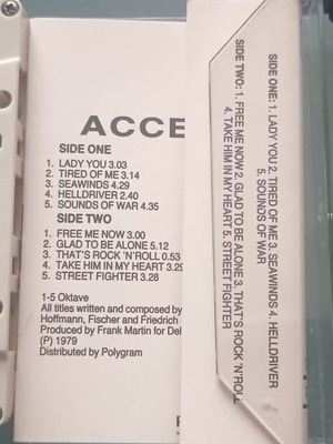 Accept cassette tape used, metal