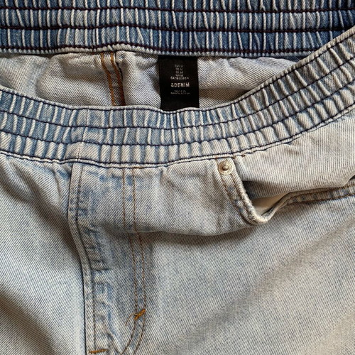 H&M Jeans with Elastic and Drawstring used, Size M, Blue