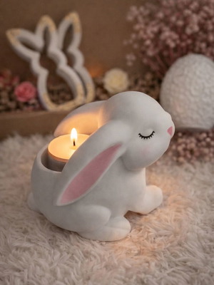 Easter Bunny Candle Holder new made of porcelain