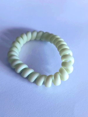 Spiral Hair Tie Lemon Green Silicone like new