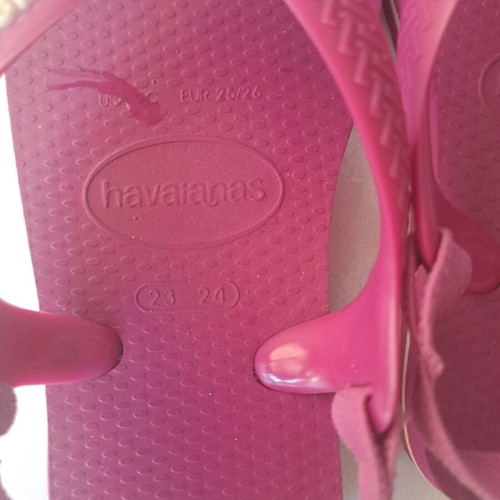 Havaianas kids flip-flops like new, size 23-24, pink