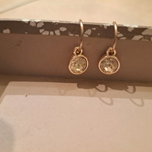 Dangling earrings new, gold-colored