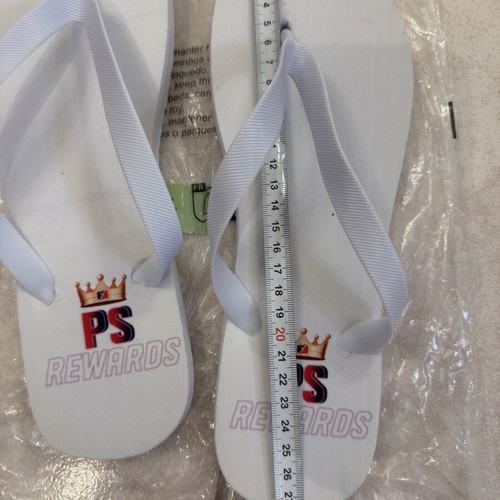 White Flip Flops new, size L/XL