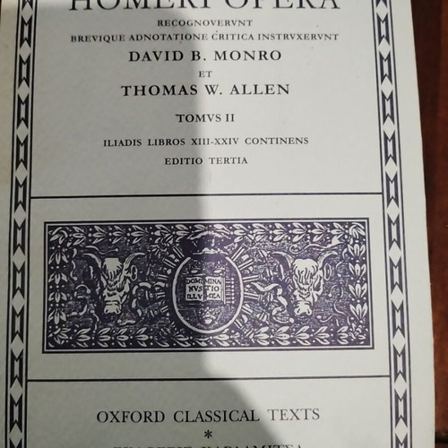 Homeri Opera Tomvs II like new, Greek edition 1986
