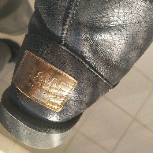B+W black snow boots used with fur lining, size 37.5-38