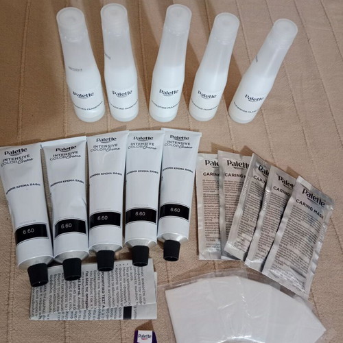 Palette Intensive Color Creme 6.60 hair dye set new, 5 pieces