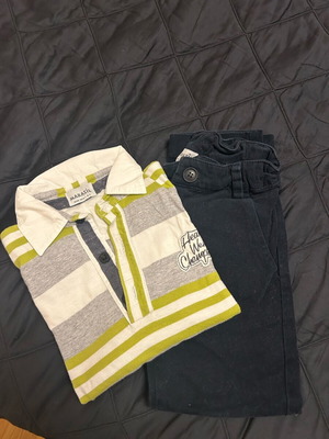 Marasil kids set striped shirt and pants 4-5 years like new