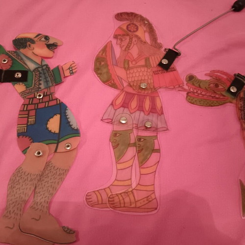 Karagiozis figures like new, set of 6 pieces