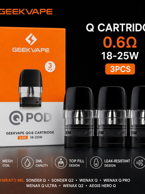 Geekvape Q Cartridge 0.6Ω 2ml 3 Pods new