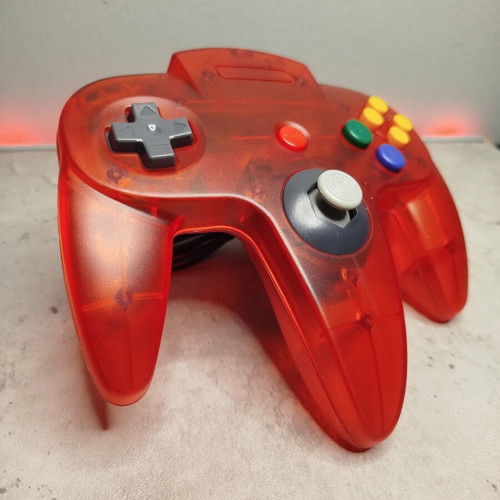 Controller for Nintendo 64 new, transparent red