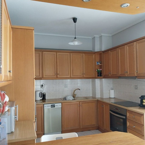 Kitchen cabinets used, classic design, solid wood, U-shape 2.7x3.0x2.3 m
