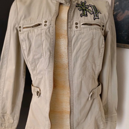 Ddp women's jacket used, cotton, beige, size S/M