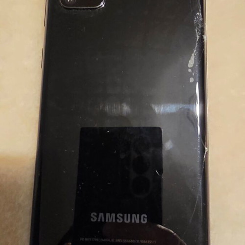Samsung Galaxy S20+ Cosmic Black 128GB used with minor crack and scratch