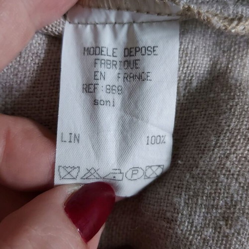 Gettone Linen Top with Metal Zippers L/XL like new