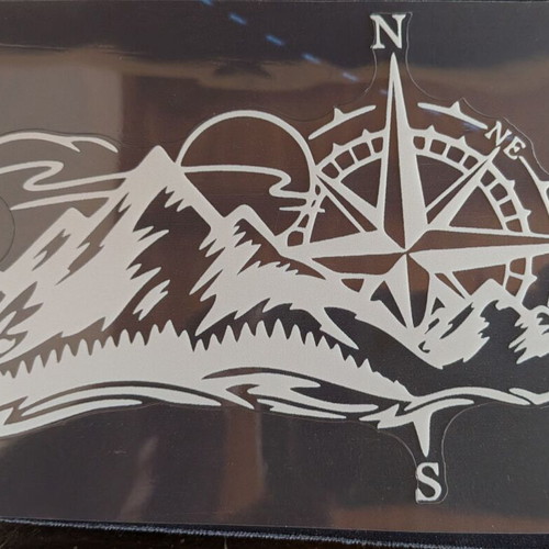 Auto decals adventure and mountain compass set 2 and 2 new