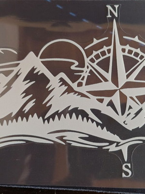 Auto decals adventure and mountain compass set 2 and 2 new