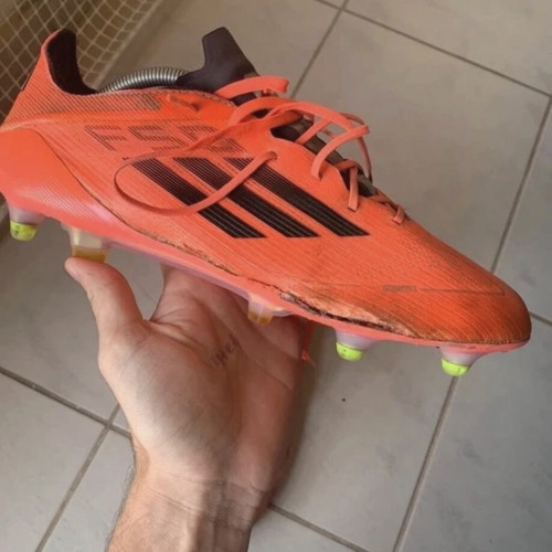 Adidas F50 football shoes used, size 45.5, red and orange