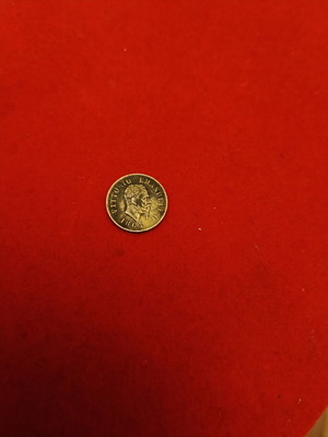 Italian 50 Centesimi Coin 1863 Vittorio Emanuele II used