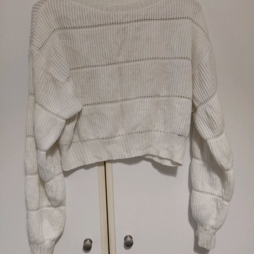 Cropped Sweater Shein used, size M, white