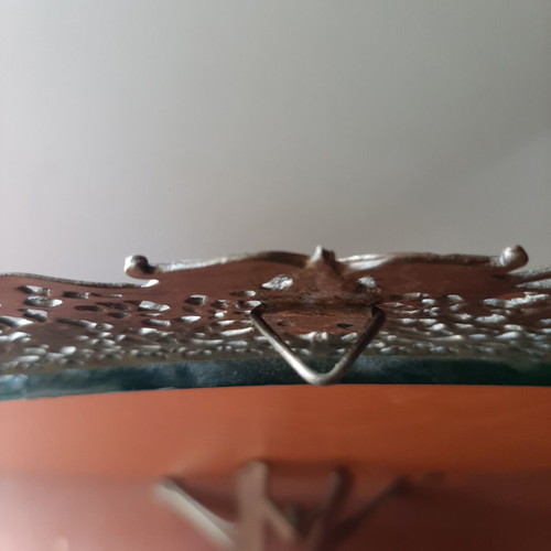 Bronze filigree mirror 1950s vintage