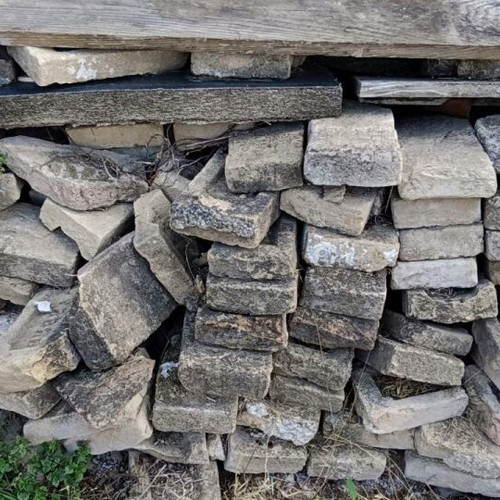Old cut bricks used, 100 pieces, rare soil polychromy