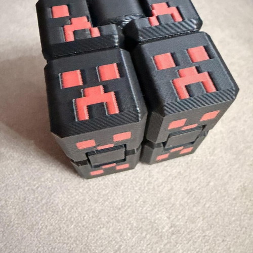 Fidget Cube inspired by Minecraft, 3D printed with PLA material
