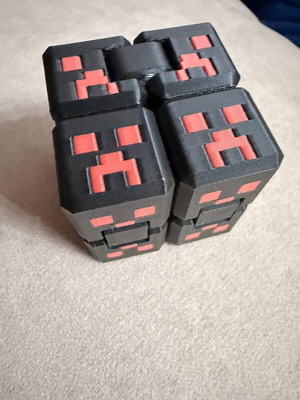 Fidget Cube inspired by Minecraft, 3D printed with PLA material