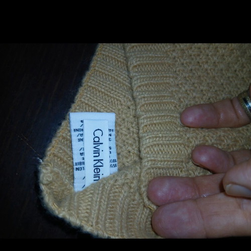 Calvin Klein wool hat like new, beige, one size