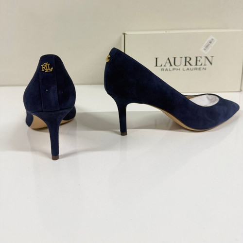 Ralph Lauren Lanette suede pump new, size 37, blue