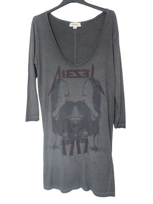 Diesel grunge style blouse used, size Small, gray