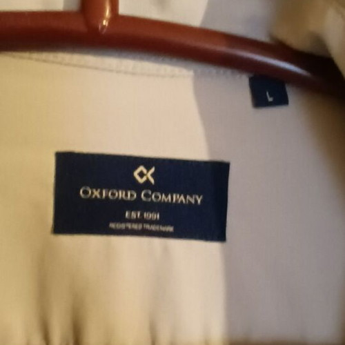 Oxford Company shirt gray beige large like new