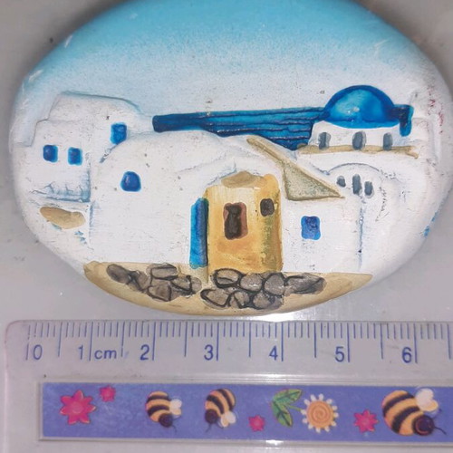 Pebble magnet used, souvenir from Kimolos