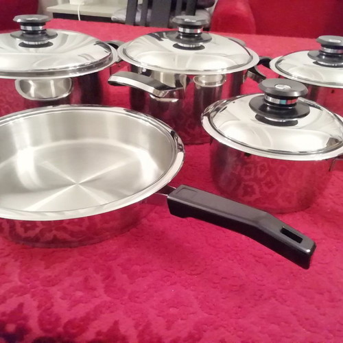 TAC cookware set 9 pieces stainless steel 18/10 new