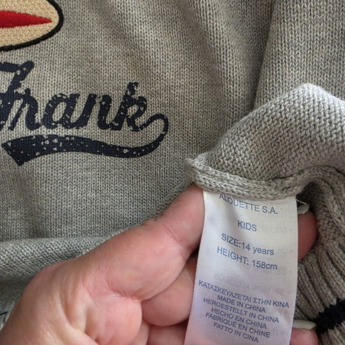 Paul Frank Sweater size 14, new, gray