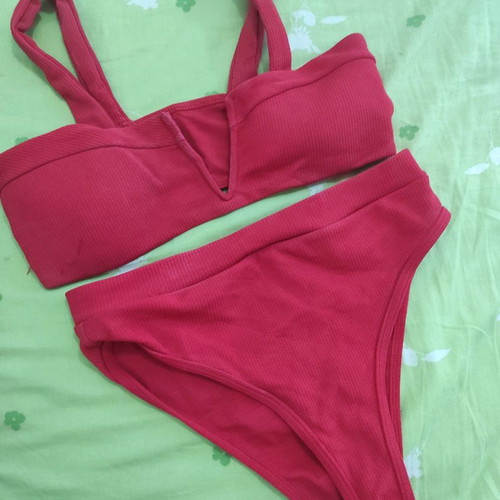 Luigi women's swimsuit red small athletic style, worn once