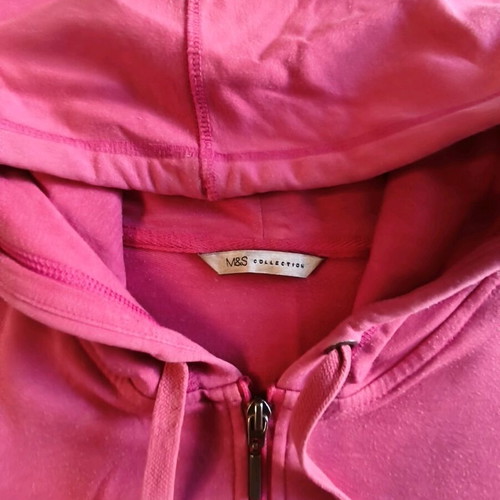 Marks and Spencer cotton blend hoodies used, pack of 2, pink and blue