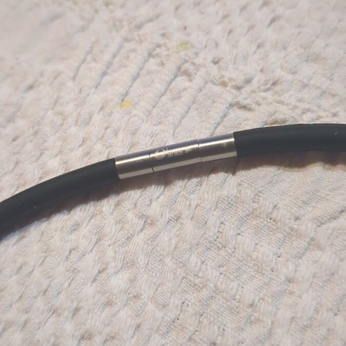 Titanium Ion Sports necklace like new, black and silver