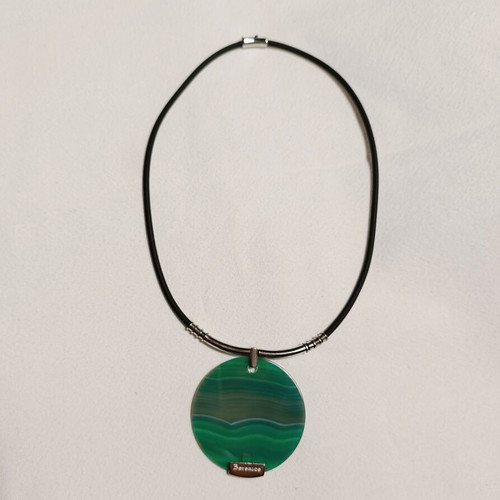 Berenice necklace with green malachite pendant new