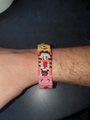 Handmade macrame bracelet with Winnie made to order