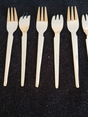 Σετ 6 πηρουνάκια γλυκού Aslanis inox 18/10 καινούργια, μήκος 15 εκ.