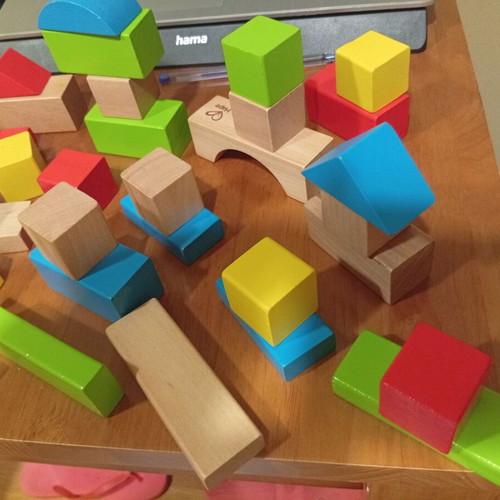 Hape wooden blocks used, set of 48
