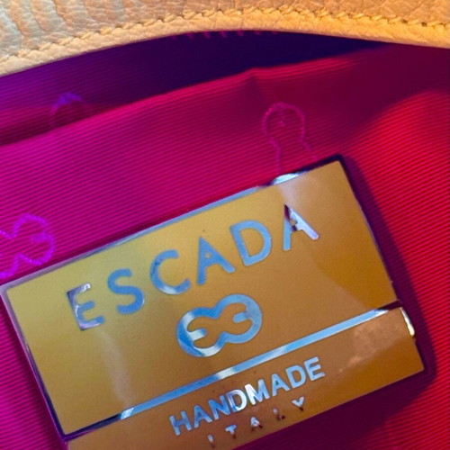 Escada yellow leather handbag used, buckskin leather
