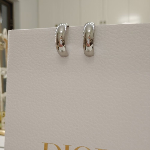 Earrings hoop style silver like new
