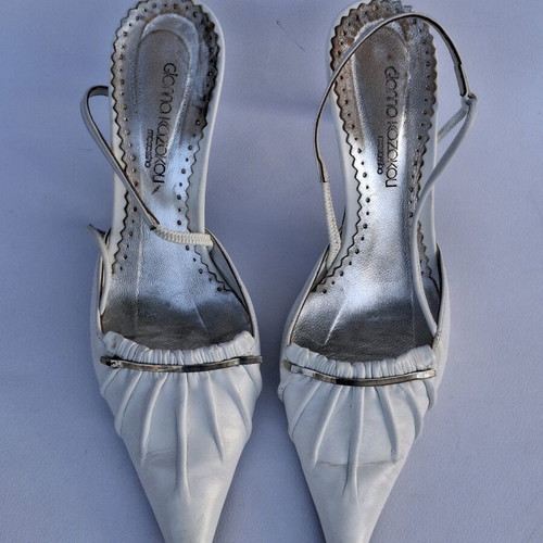 Gianna Kazakou leather pumps size 38 like new white