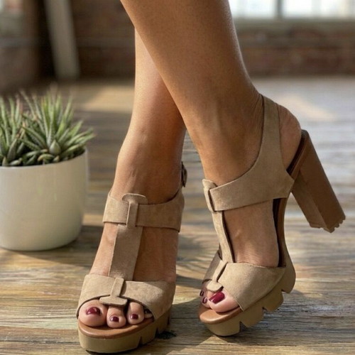 Mourtzi sandals like new, beige and brown, size 39, 10 cm heel