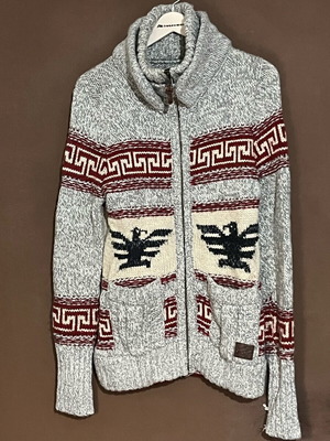 Superdry Knit Cardigan men's used, size Medium, gray