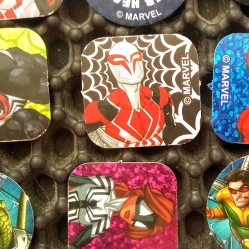 Marvel mini paper caps used, pack of 11, rare superheroes