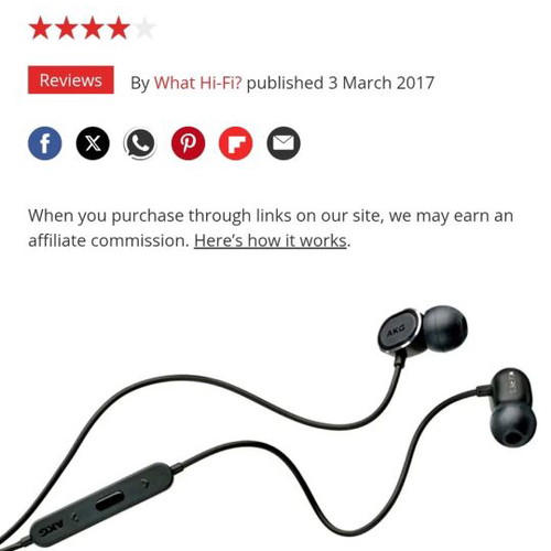 AKG N20 in-ear headphones used with microphone and case