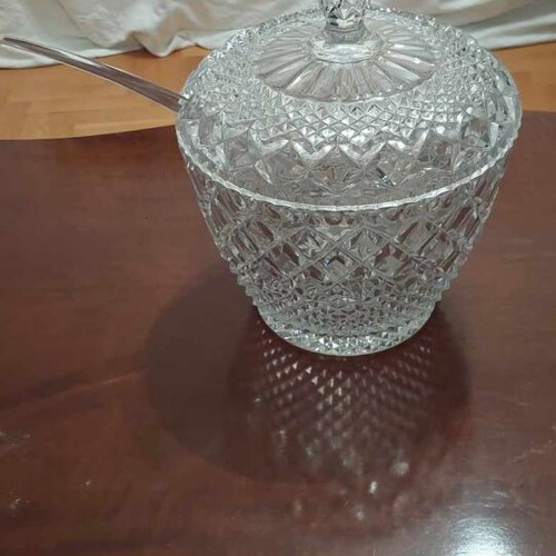 Crystal Fruit Punch Set with 6 Small Cups