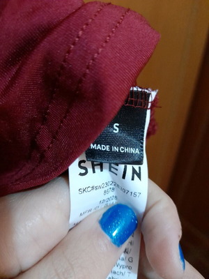 Shein tank top new, burgundy, size S